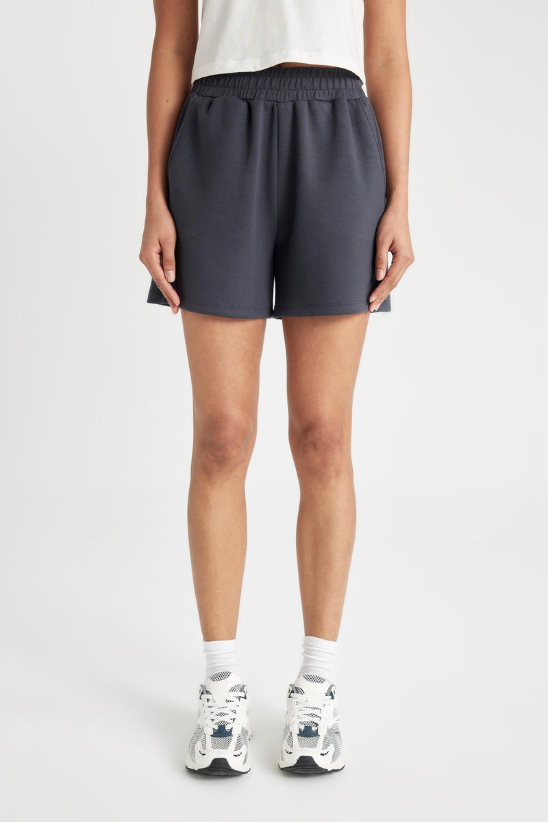 DeFacto Grey Woman DeFactoFit Standard Fit Short Leg Modal Shorts Casual - Image 4